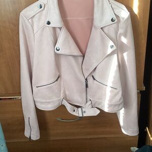 JustFab Blush Leather Jacket